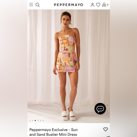 Peppermayo Exclusive - Sun and Sand Bustier Mini Dress - Sunset Building - Picture 1 of 6